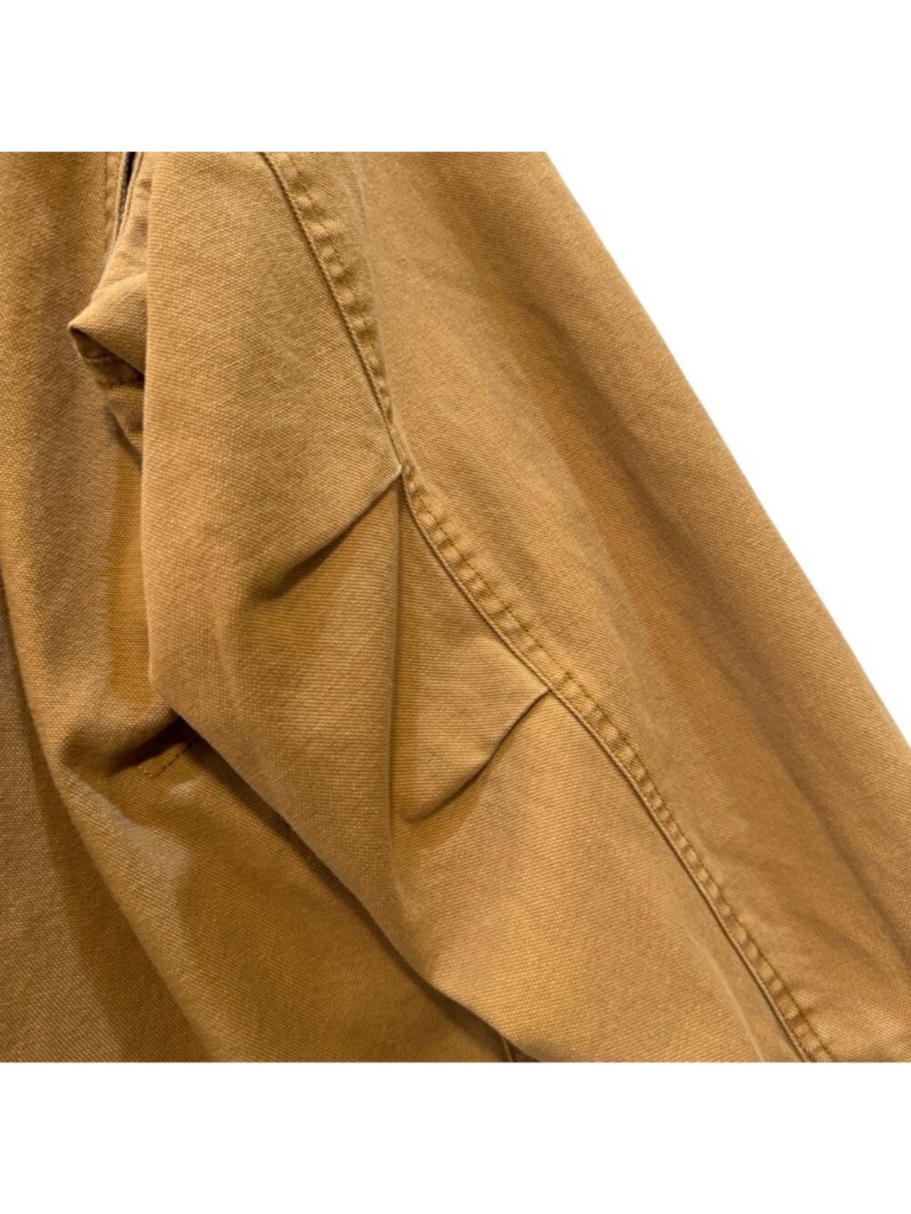 L.L. Bean Original Field Coat Womens 1X 1990s Tan Canvas Plaid Flannel Lining - Picture 13 of 14